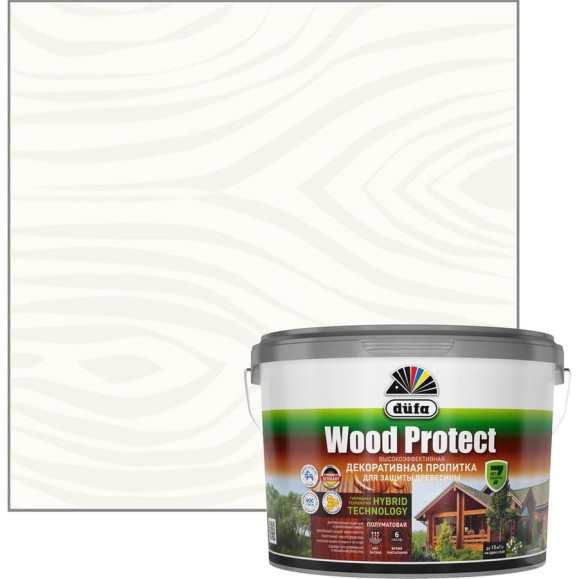 Пропитка для защиты древесины Dufa Wood Protect белый 2,5 л МП000015749 Пропитка для защиты древесины Dufa Wood Protect белый 2,5 л МП000015749