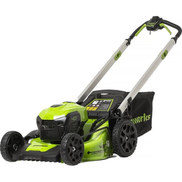 Газонокосилка аккумуляторная GreenWorks GD40LM48SP 40V, 48 см, самоходная, бесщеточная, c 1хАКБ 4 Ач c USB и ЗУ 2517407USB4