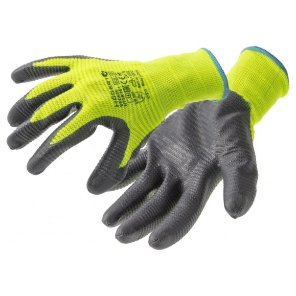 Перчатки рабочие с нитриловым покрытием гофрированные HOEGERT TECHNIK VECHTE размер 9 HT5K760-9-W