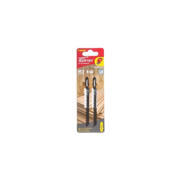 Пилка по дереву T244D 2 шт для лобзика WORTEX WJT244DA211