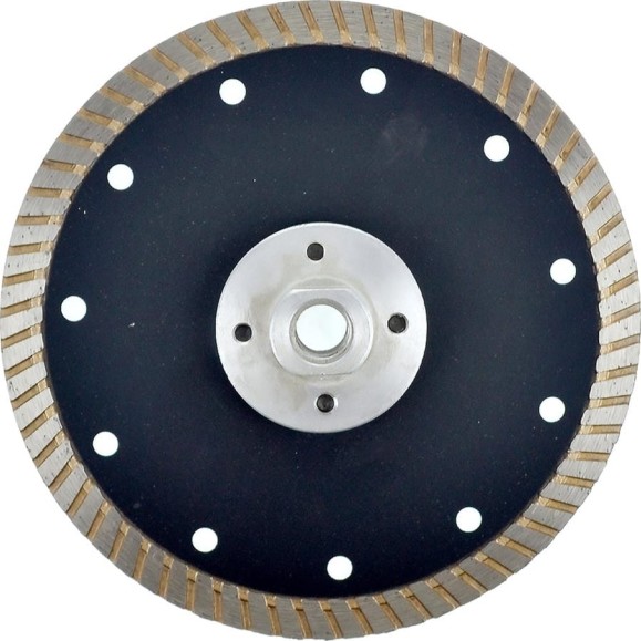 Диск алмазный турбо с фланцем по граниту 150x1.6Ех2.4x10Н мм, М14 KRUGO RTB06AМ14