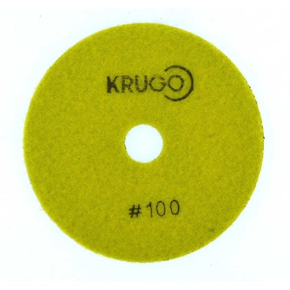 Алмазный гибкий шлифовальный круг (черепашка), 100 мм, Р100, сухой KRUGO PPD040100