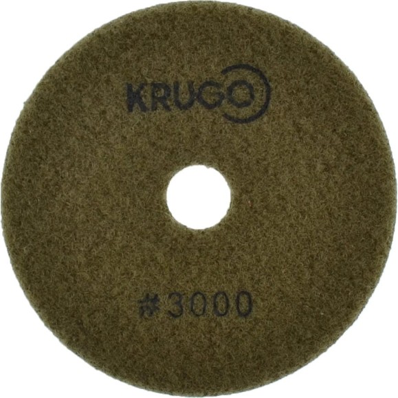 Алмазный гибкий шлифовальный круг (черепашка), 100 мм, Р3000, сухой KRUGO PPD043000