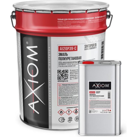 Эмаль полиуретановая AXIOM SintoPUR 95 цвет 9003 18 кг AI20P39-9003