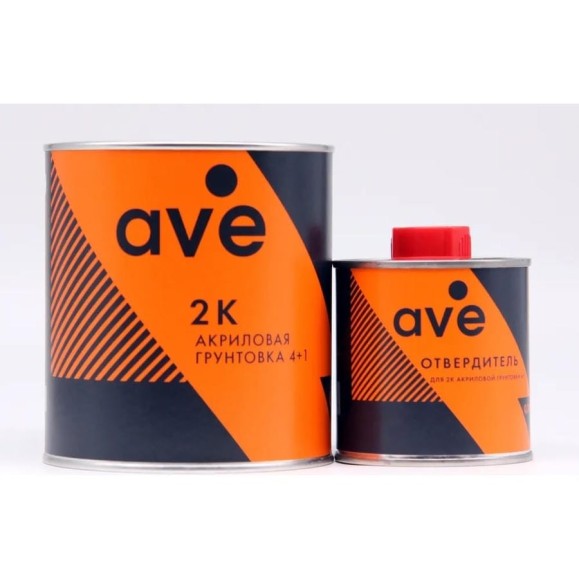 Акриловая грунтовка 4+1 AVE 2К Стандартная 0,8 л + отвердитель 0,2 л серая (к-т) 1120510 Акриловая грунтовка 4+1 AVE 2К Стандартная 0,8 л + отвердитель 0,2 л серая (к-т) 1120510