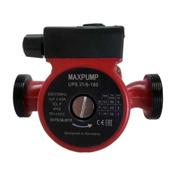 Циркуляционный насос Maxpump UPS 25/6-180 2000017760018 Циркуляционный насос Maxpump UPS 25/6-180 2000017760018