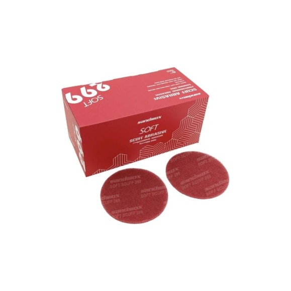 Диск шлифовальный на нетканой основе 299 Soft Scuff 150 мм, FINE, красный, Р360, 50 шт SANDWOX 299.150.360 Диск шлифовальный на нетканой основе 299 Soft Scuff 150 мм, FINE, красный, Р360, 50 шт SANDWOX 299.150.360