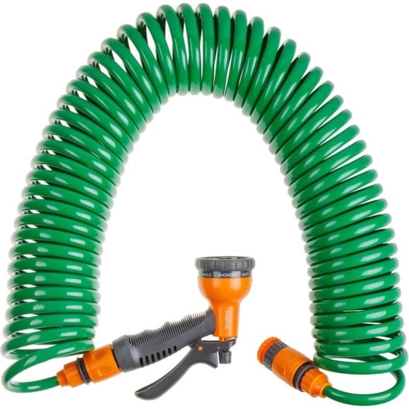 Шланг витой 15м + поливочный набор STARTUL GARDEN ST6012-09