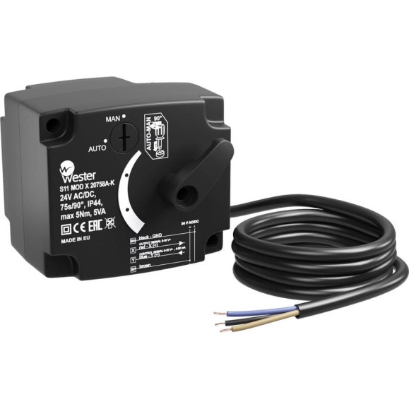 Привод Wester S11 MOD X 20758A-K AC/DC 24 V AC/DC 75s/90 0-10 VDC 5 Nm 0-04-0102