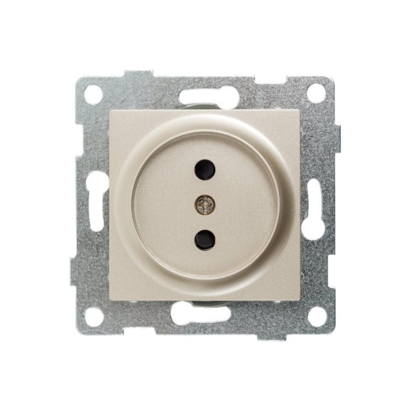 Механизм розетки GUSI ELECTRIC Ugra 1-ой б/з с з/ш, СУ , 16А, 250В, шампань С11Р2-027