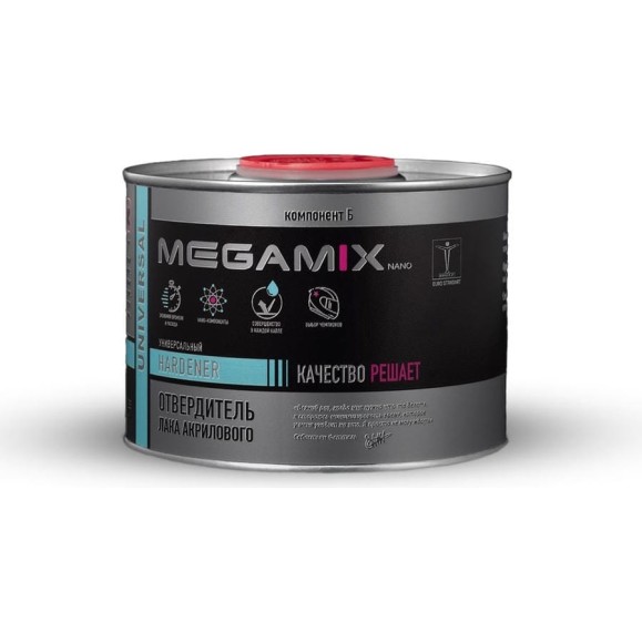 Отвердитель 2K акрилового лака Megamix 500 мл компонент Б 2000000015538 Отвердитель 2K акрилового лака Megamix 500 мл компонент Б 2000000015538