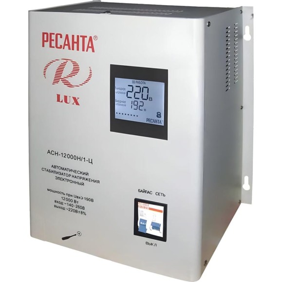 Стабилизатор напряжения Ресанта АСН 12000 Н/1-Ц Lux 63/6/22