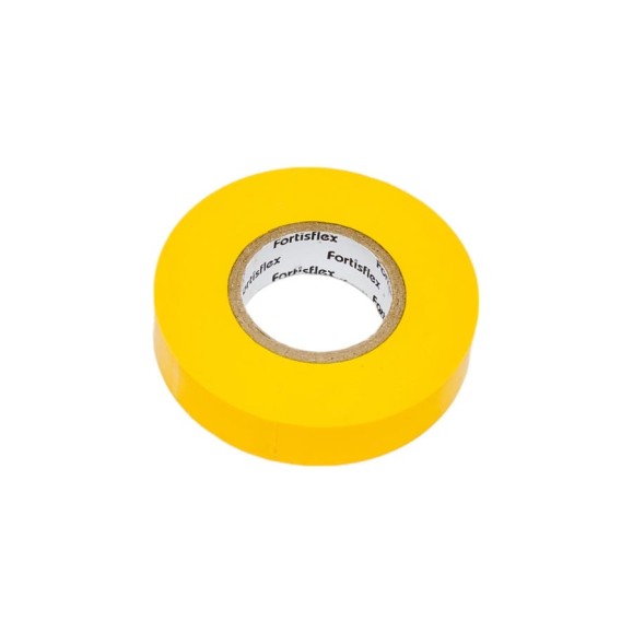 Изолента ПВХ Fortisflex 15x0.13 мм, 20 м, желтый 90805
