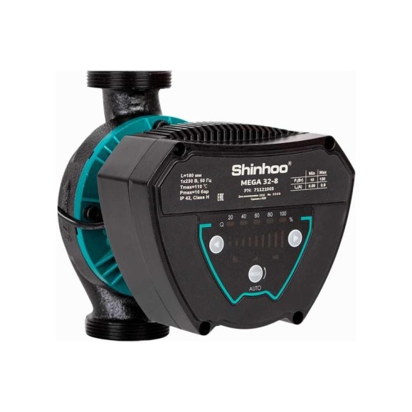 Насос циркуляционный Shinhoo MEGA 25-8 230V /96/ 71121001 Насос циркуляционный Shinhoo MEGA 25-8 230V /96/ 71121001