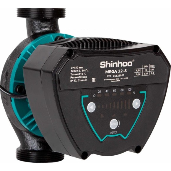 Насос циркуляционный MEGA 32-12 230V /96/ SHINHOO 71121004 Насос циркуляционный MEGA 32-12 230V /96/ SHINHOO 71121004