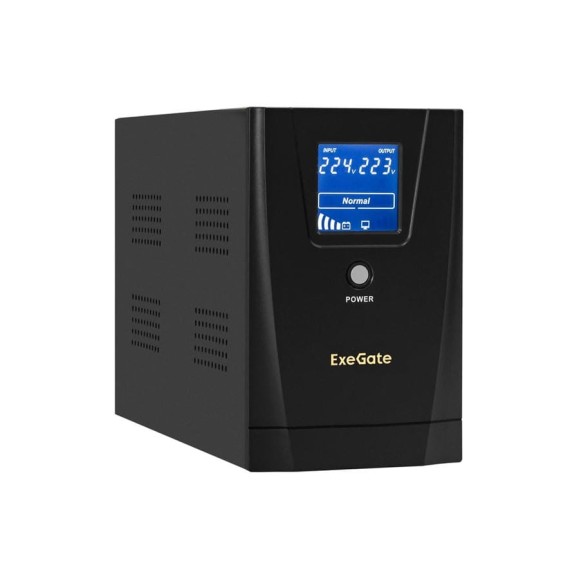 Источник бесперебойного питания ExeGate SpecialPro Smart LLB-2000.LCD.AVR.4C13.RJ.USB 2000VA/1200W, 4C13,RJ45/11,USB, металлический корпус, Black 292631