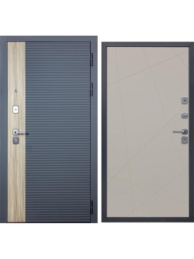 Дверь DIVA 76 2050x860 мм, правая, Дуб Серая - Д11 Софт Шампань УТ-00083142