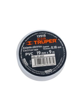 Изолента Truper акрил, 9 м, ширина 19 мм, белая M-22B 13515