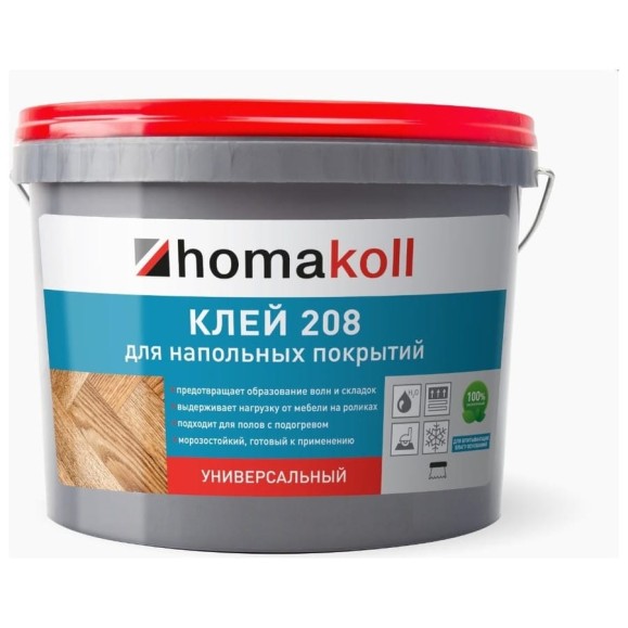 Клей для напольных покрытий Homakoll 208 4 кг, универсальный 208-04-19