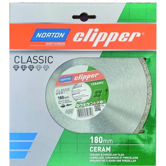Алмазный диск 180x25.4/22.2 мм Clipper Ceramic NORTON 70184626828 Алмазный диск 180x25.4/22.2 мм Clipper Ceramic NORTON 70184626828