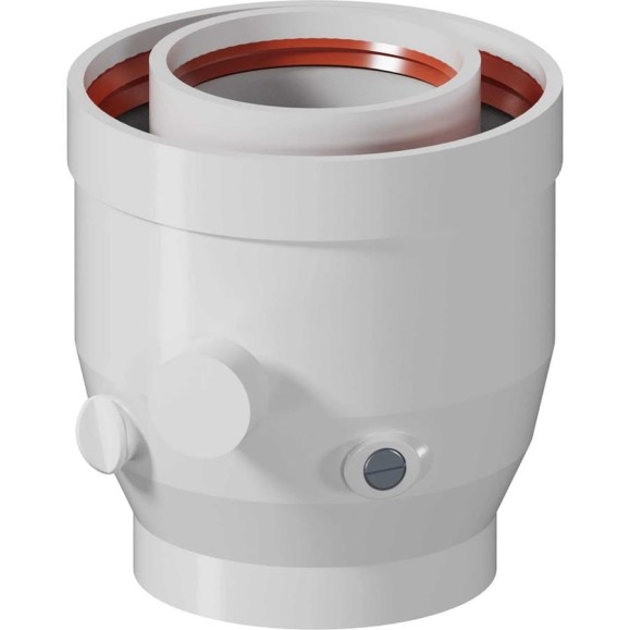 Переход KRATS с 60/100 на 80/125, с конденсатоотводом и инспекцией P6-8