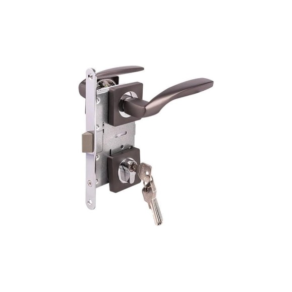 Замок врезной MARLOK 85/5215-ЦМ60 межосевое 85 мм (Тип 4) GF (графит) 029159