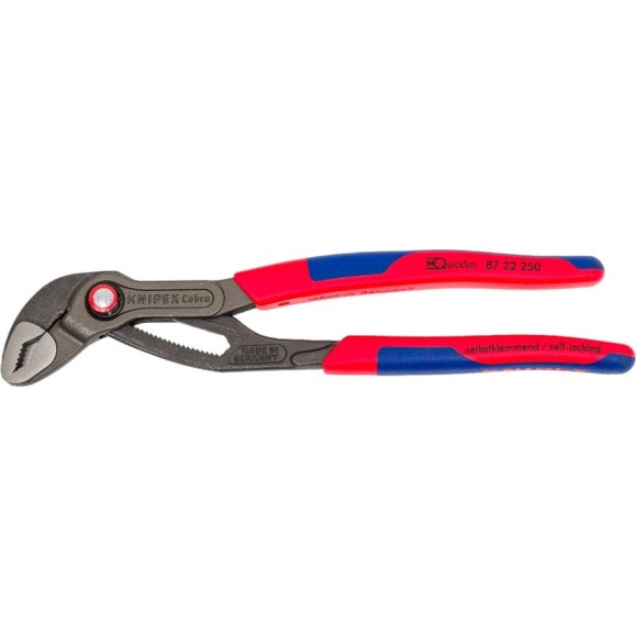 Захватные клещи Knipex Cobra QuickSet, 50 мм (2"), 250 мм, 2К ручки, KN-8722250SB