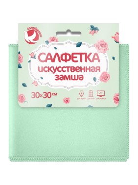 Салфетка Голубушка "Замша" 30x30см, 1шт. микрофибра 9001-097