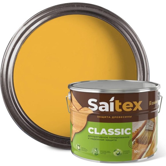 Алкидный антисептик Сайвер Saitex Classic сосна 10л 4607074774705 Алкидный антисептик Сайвер Saitex Classic сосна 10л 4607074774705