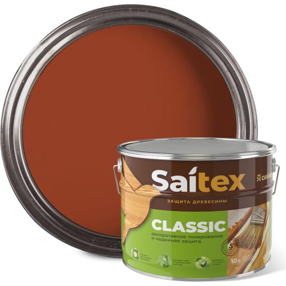 Алкидный антисептик Сайвер Saitex Classic махагон 10л 4607074774668 Алкидный антисептик Сайвер Saitex Classic махагон 10л 4607074774668