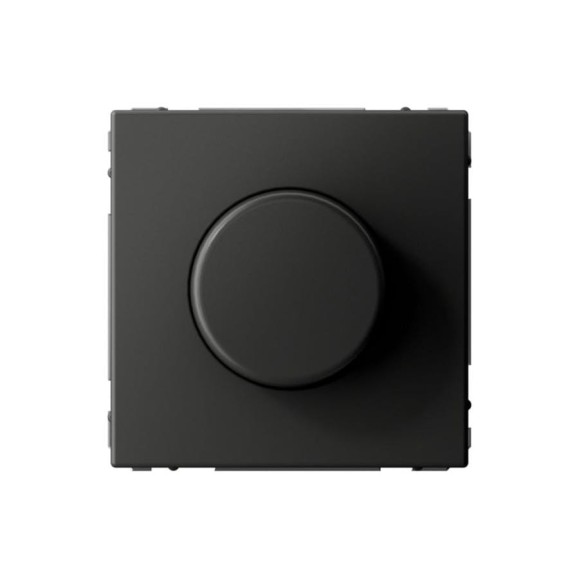 Cветорегулятор (диммер) поворотно-нажимной Systeme Electric ArtGallery, LED, RC, 400Вт, механизм, Базальт GAL001423