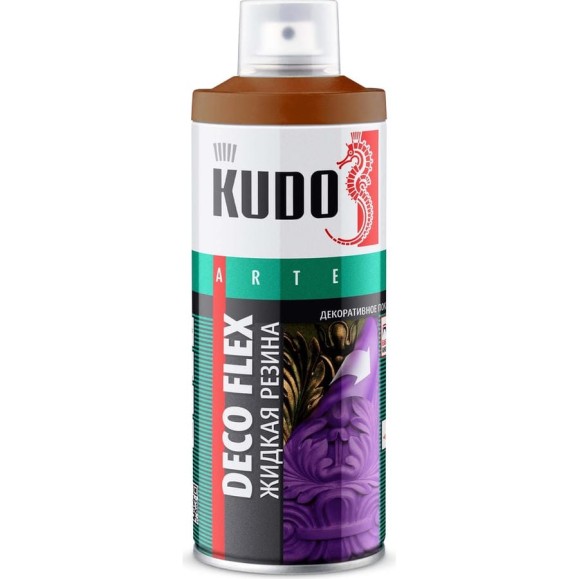 Краска для декоративных работ KUDO DECO FLEX жидкая резина коричневая KU-5309 Краска для декоративных работ KUDO DECO FLEX жидкая резина коричневая KU-5309