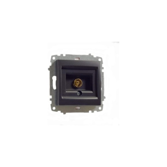 Розетка TV Elbi Zena Vega Черный Матовый (Koнцевая) M+K 609-014800-246