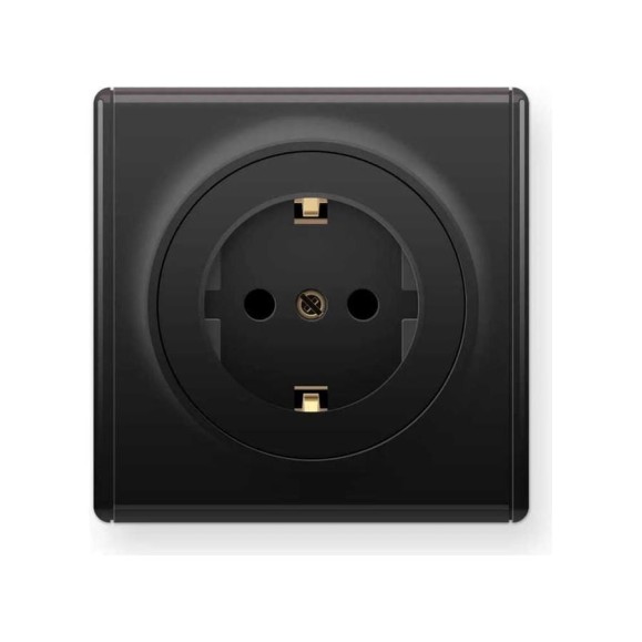 Комплект OneKeyElectro Розетка с заземлением, винтовые контакты (1 шт.); рамка (1 шт.), цвет черный 2242803 Комплект OneKeyElectro Розетка с заземлением, винтовые контакты (1 шт.); рамка (1 шт.), цвет черный 2242803