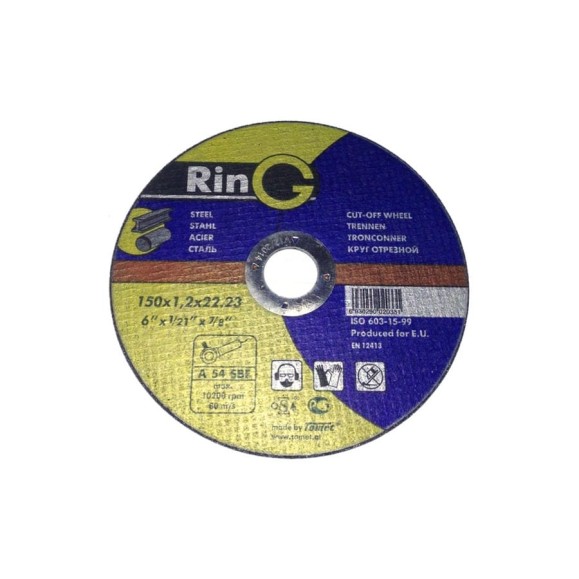 Круг отрезной 150x1.2x22.23 мм, 14А F46 Ring 223766 Круг отрезной 150x1.2x22.23 мм, 14А F46 Ring 223766
