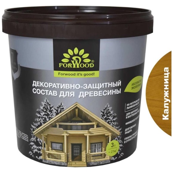 Декоративно-защитный состав для древесины Forwood ВДПФ-1601 калужница, 3 л 4630058024350 Декоративно-защитный состав для древесины Forwood ВДПФ-1601 калужница, 3 л 4630058024350