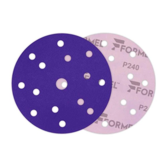 Диск CERAMIC PLUS 150 мм, 15 отверстий, Р240, 50 шт Formel 93823150240