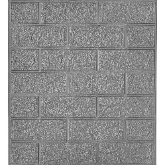 Мега комплект 3d панелей для стен LAKO decor 20 шт, классический кирпич серебро, 50x55см, толщина 4 мм LKD-01-03-14-MEGA20