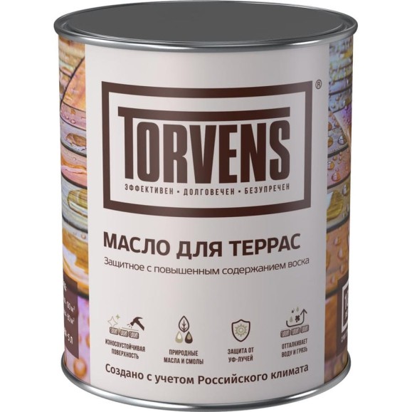 Масло для террас Torvens Черный, 1 л 00-00073484 Масло для террас Torvens Черный, 1 л 00-00073484
