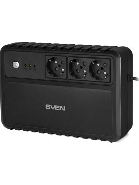 Источник бесперебойного питания SVEN UP-L800 (400Вт, USB, вых.~230В,вх.~175-290В, 3 евро розетки, черный корпус) SV-021627