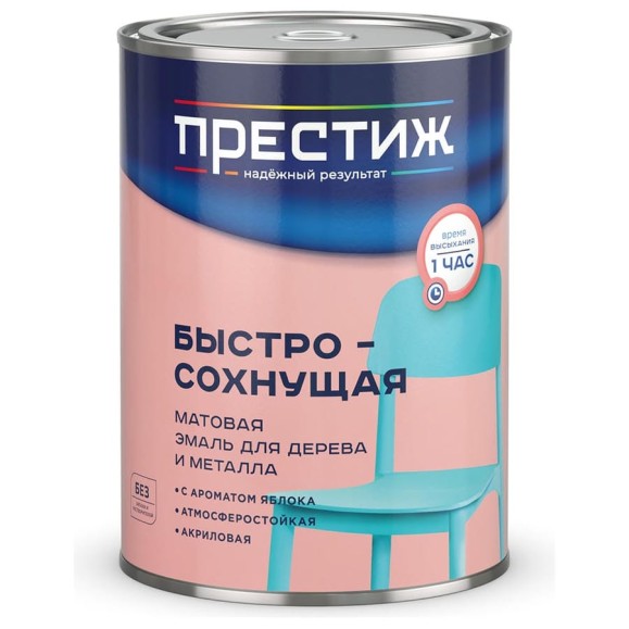 Эмаль ПРЕСТИЖ акриловая, матовая, белая, 0.9 кг 264287