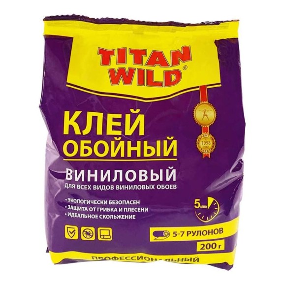 Обойный виниловый клей TITAN WILD пакетик 200 Б/И TWV200SP Обойный виниловый клей TITAN WILD пакетик 200 Б/И TWV200SP