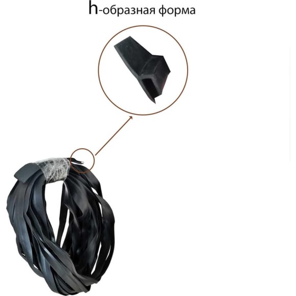 Уплотнительная лента Конструкция Нова черная, 12 метров 3388737 Уплотнительная лента Конструкция Нова черная, 12 метров 3388737