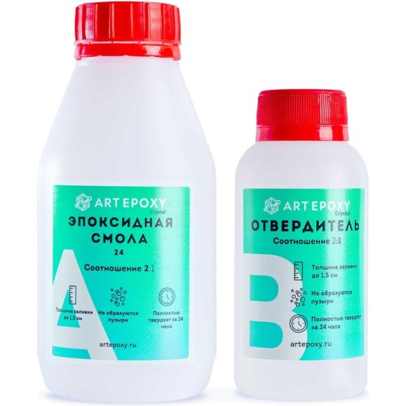 Быстросохнущая эпоксидная смола для творчества ArtEpoxy Quick 300 г Crystal ВИ-21621 Быстросохнущая эпоксидная смола для творчества ArtEpoxy Quick 300 г Crystal ВИ-21621