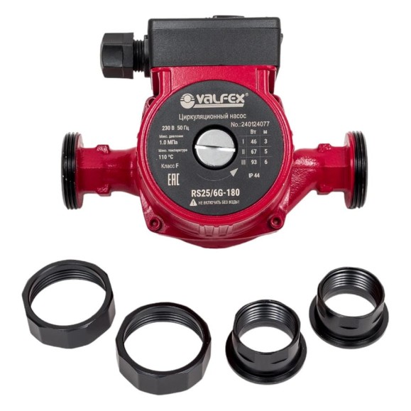 Циркуляционный насос Valfex VCP 25-60G 180 мм, с гайками RS25/6G-180