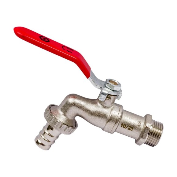 Шаровой кран MVI водоразборный 1/2" наружная-штуцер BV.633.04