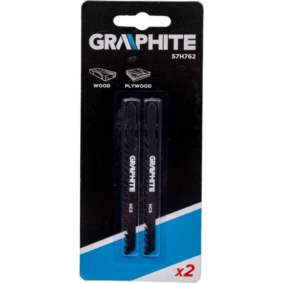 Полотна для электролобзика 6TPI, хвостовик T, набор 2 шт GRAPHITE 57H762
