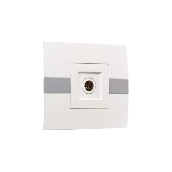 Розетка Mono Electric Eco Тv конц. Бел/Сер 101-010204-128