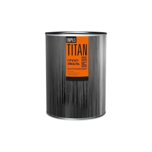 Грунт-эмаль быстросохнущая ОРЕОЛ TITAN матовая, шоколадно-коричневая RAL 8017, 2.2 л, 2.7 кг 83783