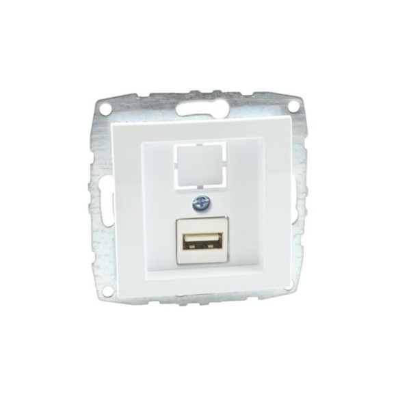 Розетка Usb MONO ELECTRIC L / D Механизм Белая 500-001905-144